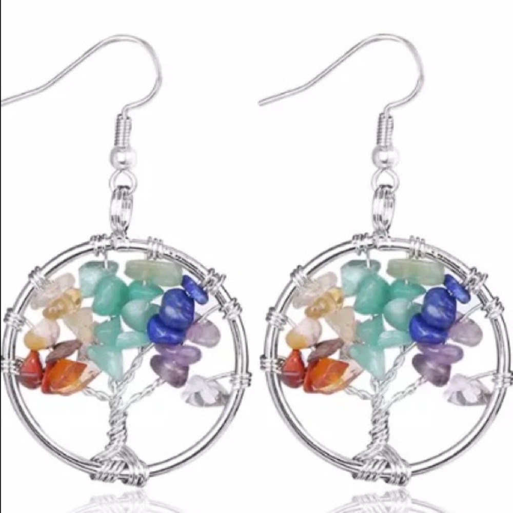 3/$25 7 Chakra Dangle Earrings